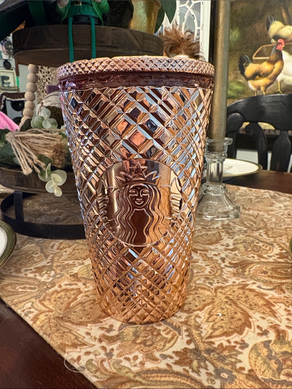 Starbucks Metallic Rose Gold Tumbler